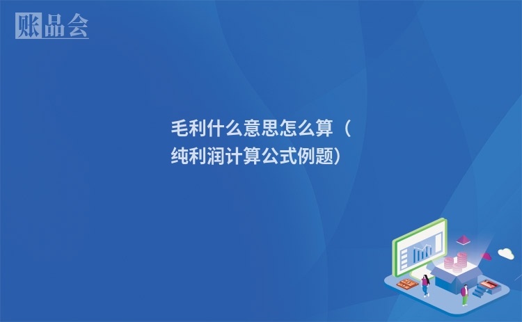 毛利什么意思怎么算（纯利润计算公式例题）