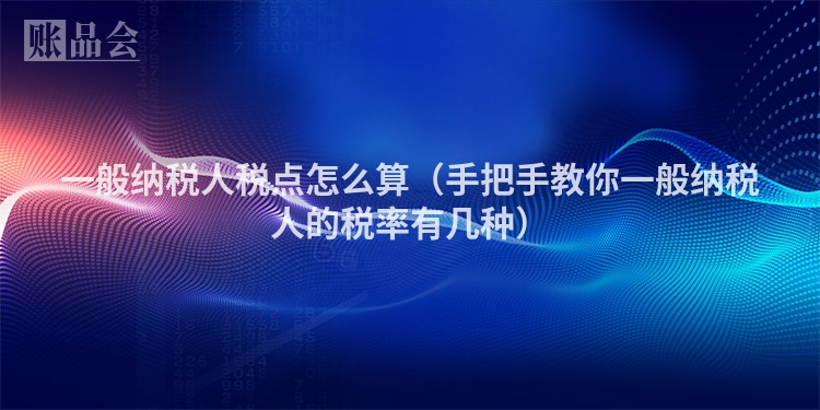 一般纳税人税点怎么算（手把手教你一般纳税人的税率有几种）