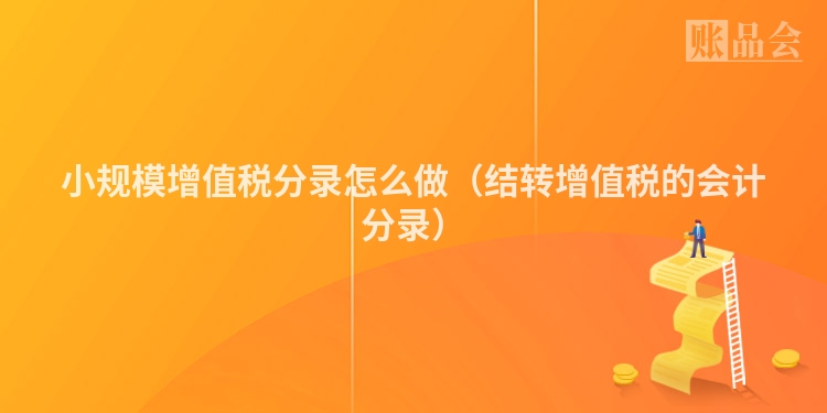 小规模增值税分录怎么做（结转增值税的会计分录）