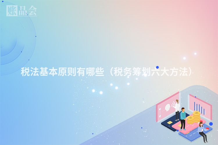 税法基本原则有哪些（税务筹划六大方法）