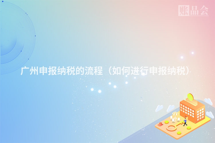 广州申报纳税的流程（如何进行申报纳税）
