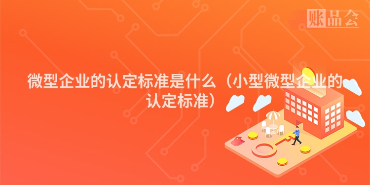 微型企业的认定标准是什么（小型微型企业的认定标准）