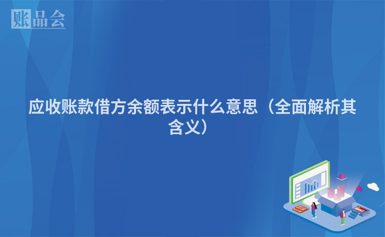 应收账款借方余额表示什么意思（全面解析其含义）
