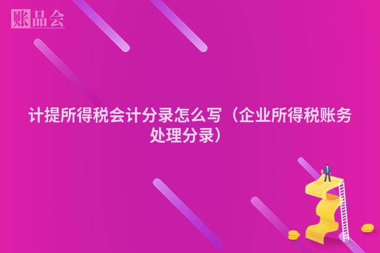 计提所得税会计分录怎么写（企业所得税账务处理分录）