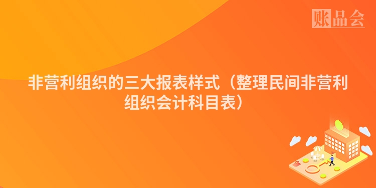 非营利组织的三大报表样式（整理民间非营利组织会计科目表）