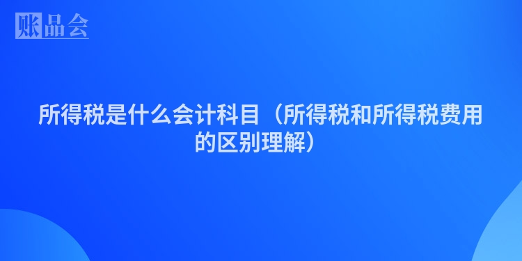 所得税是什么会计科目（所得税和所得税费用的区别理解）