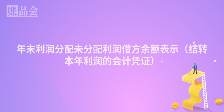 年末利润分配未分配利润借方余额表示（结转本年利润的会计凭证）