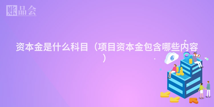资本金是什么科目（项目资本金包含哪些内容）