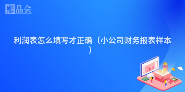 利润表怎么填写才正确（小公司财务报表样本）