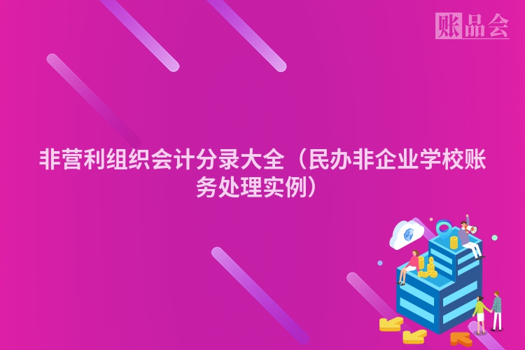 非营利组织会计分录大全（民办非企业学校账务处理实例）