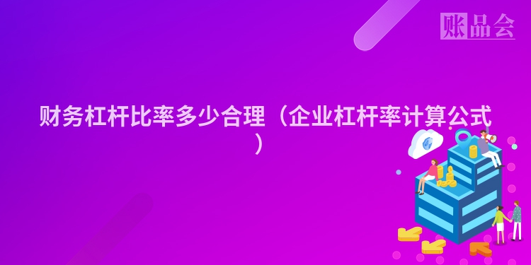 财务杠杆比率多少合理（企业杠杆率计算公式）