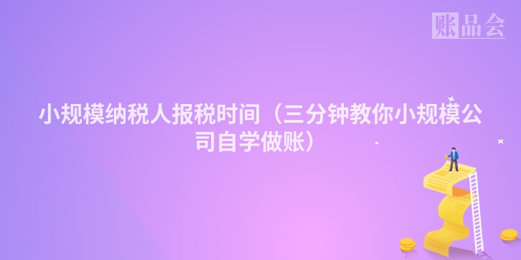 小规模纳税人报税时间（三分钟教你小规模公司自学做账）