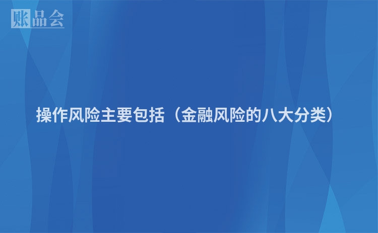 操作风险主要包括（金融风险的八大分类）