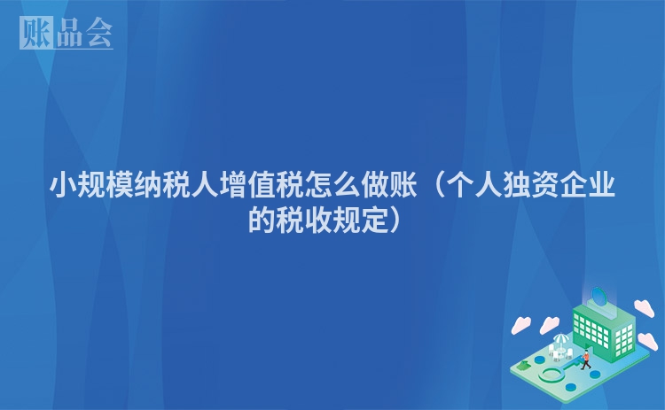 小规模纳税人增值税怎么做账（个人独资企业的税收规定）