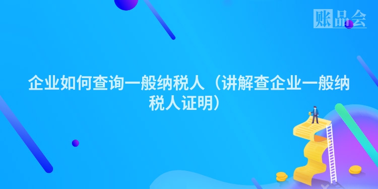 企业如何查询一般纳税人（讲解查企业一般纳税人证明）