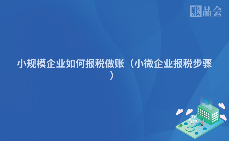 小规模企业如何报税做账（小微企业报税步骤）
