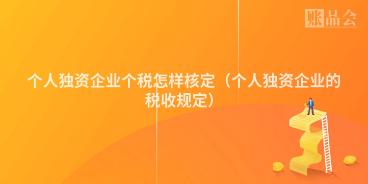 个人独资企业个税怎样核定（个人独资企业的税收规定）