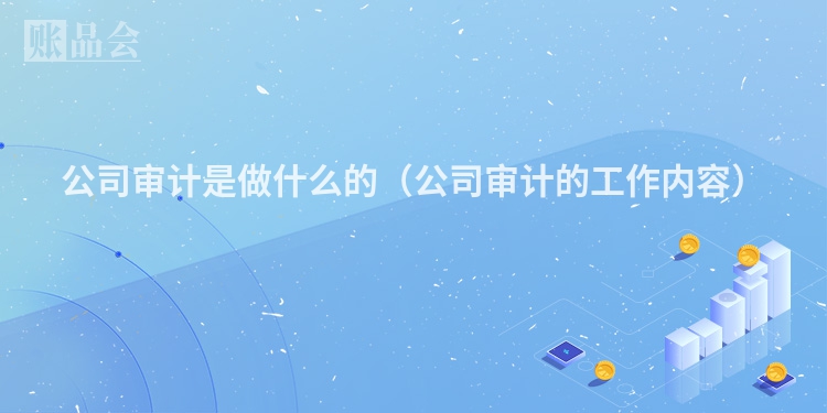 公司审计是做什么的（公司审计的工作内容）