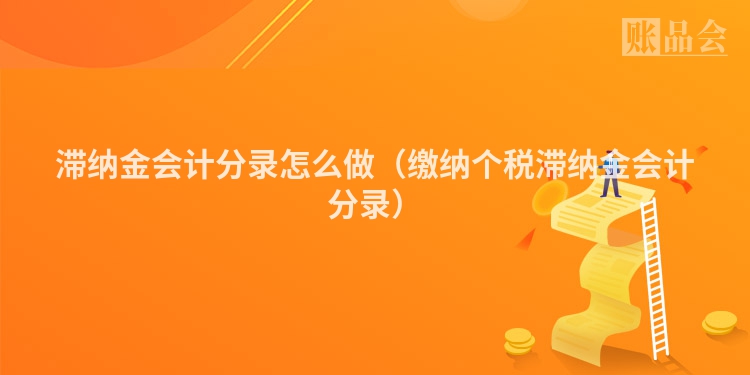 滞纳金会计分录怎么做（缴纳个税滞纳金会计分录）