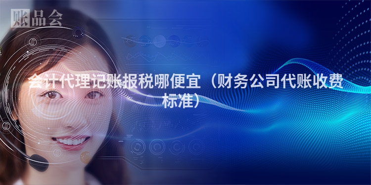 会计代理记账报税哪便宜（财务公司代账收费标准）