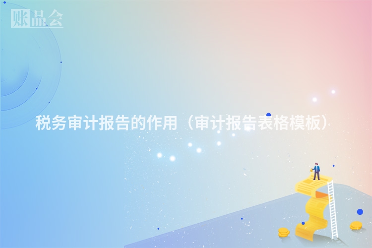 税务审计报告的作用（审计报告表格模板）