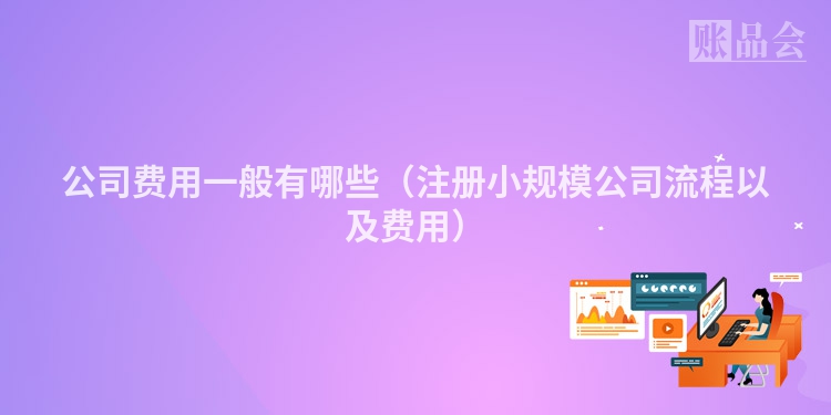 公司费用一般有哪些（注册小规模公司流程以及费用）