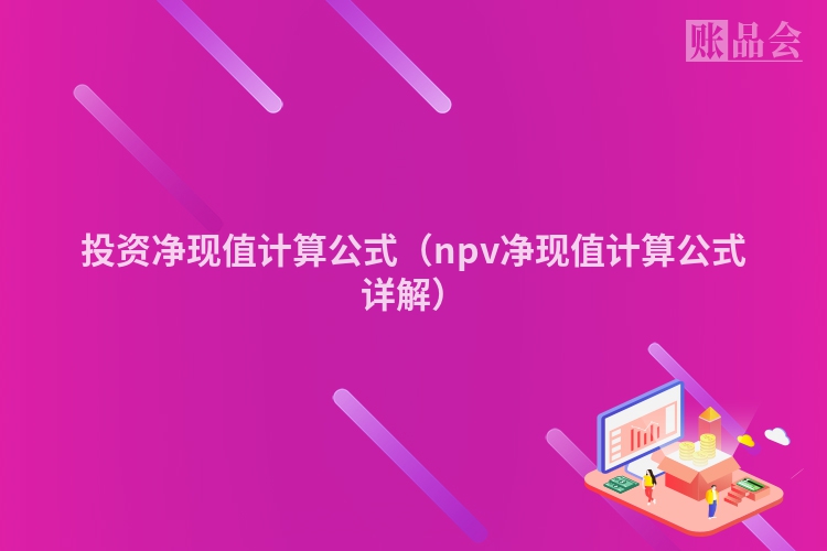 投资净现值计算公式（npv净现值计算公式详解）