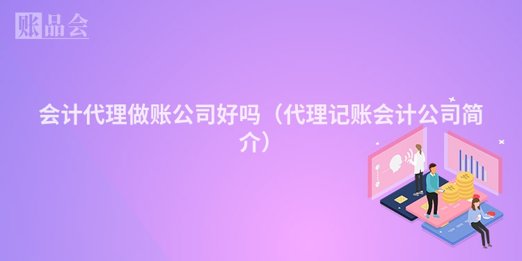 会计代理做账公司好吗（代理记账会计公司简介）