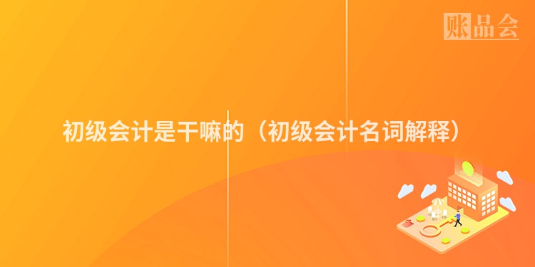 初级会计是干嘛的（初级会计名词解释）