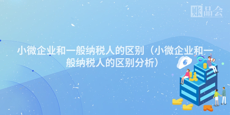 小微企业和一般纳税人的区别（小微企业和一般纳税人的区别分析）