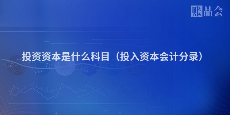 投资资本是什么科目（投入资本会计分录）