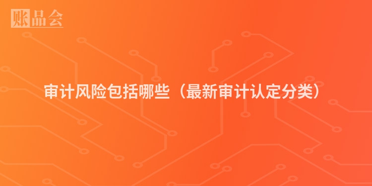 审计风险包括哪些（最新审计认定分类）