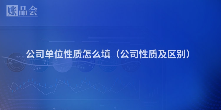 公司单位性质怎么填（公司性质及区别）