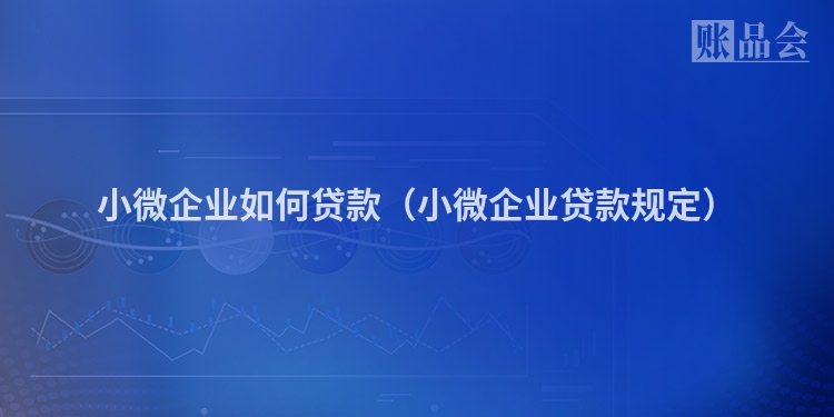 小微企业如何贷款（小微企业贷款规定）