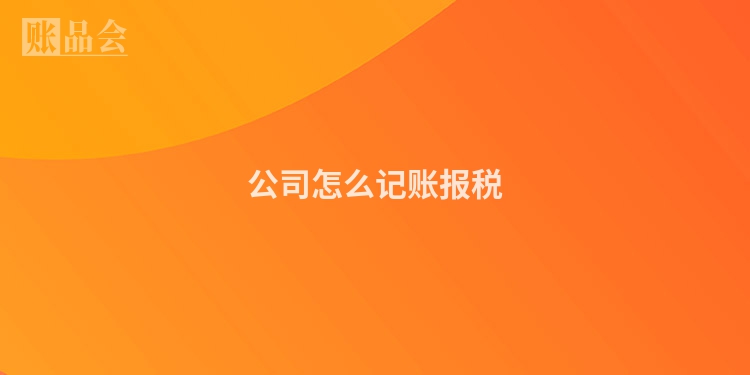 公司怎么记账报税