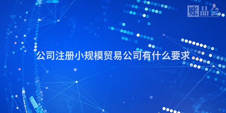 公司注册小规模贸易公司有什么要求