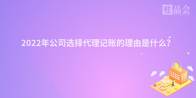 2022年公司选择代理记账的理由是什么？