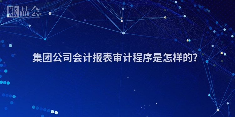 集团公司会计报表审计程序是怎样的？