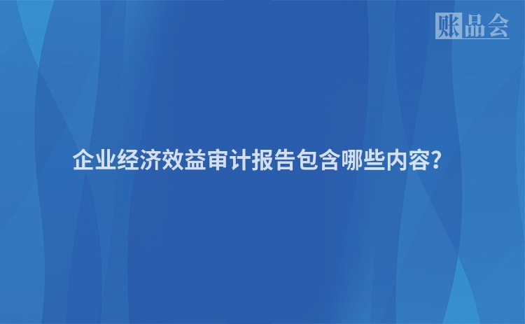企业经济效益审计报告包含哪些内容？