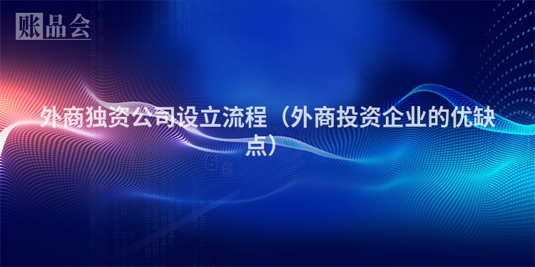 外商独资公司设立流程（外商投资企业的优缺点）