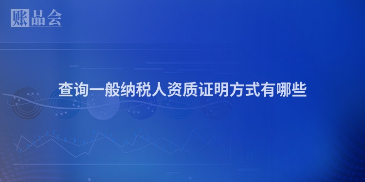 查询一般纳税人资质证明方式有哪些