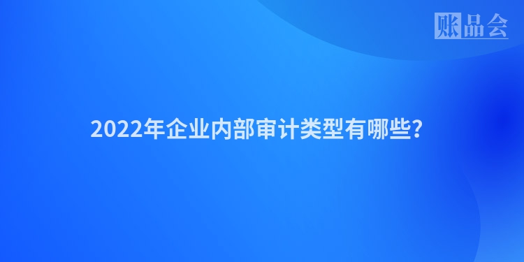2022年企业内部审计类型有哪些？