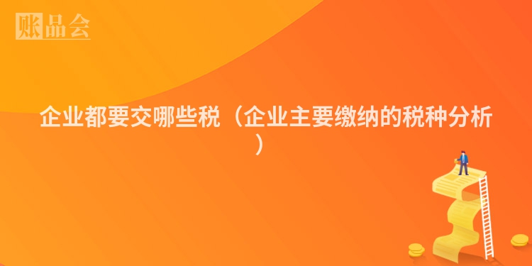 企业都要交哪些税（企业主要缴纳的税种分析）