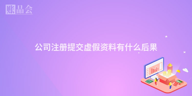 公司注册提交虚假资料有什么后果
