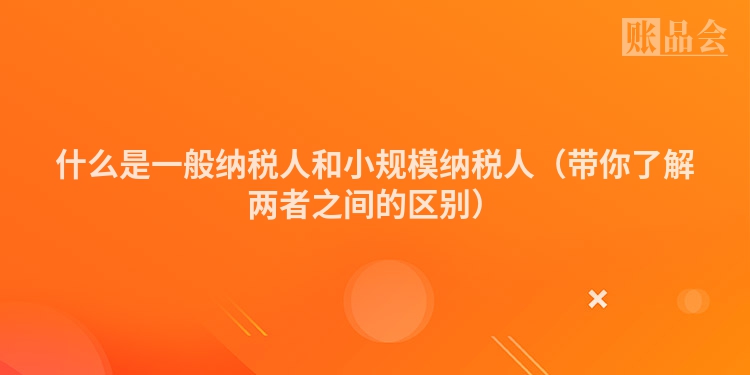 什么是一般纳税人和小规模纳税人（带你了解两者之间的区别）