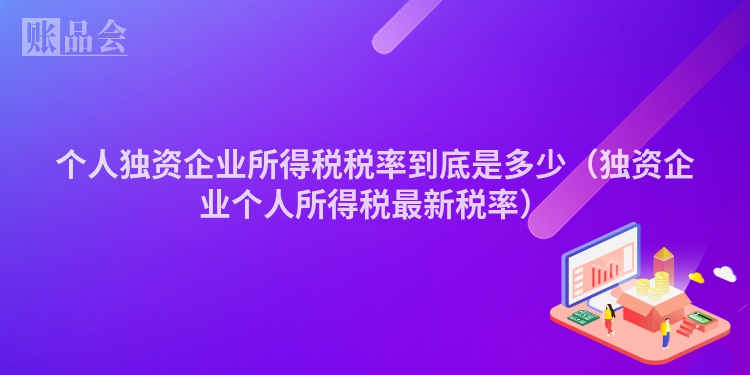 个人独资企业所得税税率到底是多少（独资企业个人所得税最新税率）