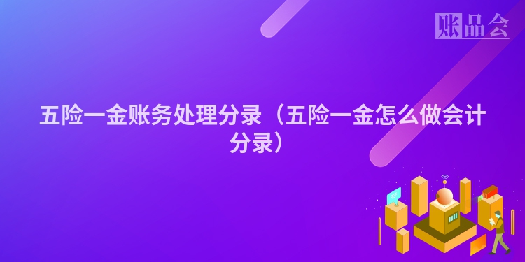 五险一金账务处理分录（五险一金怎么做会计分录）