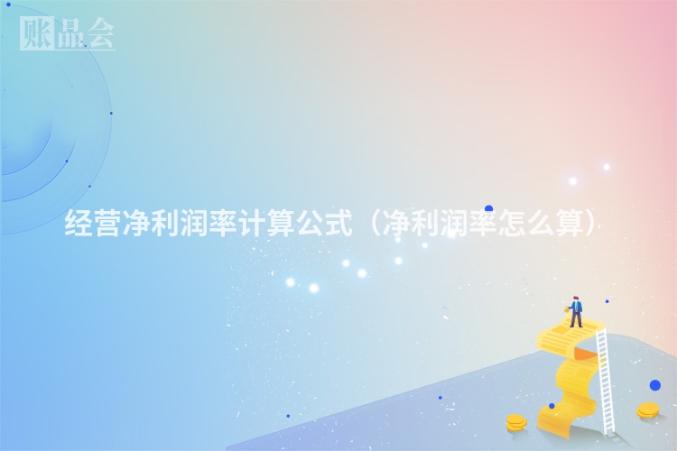 经营净利润率计算公式（净利润率怎么算）