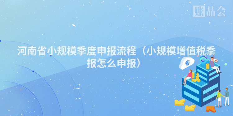河南省小规模季度申报流程（小规模增值税季报怎么申报）