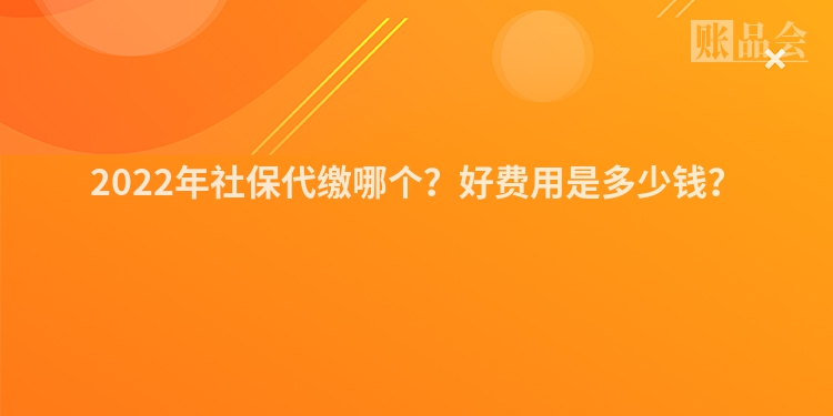 2022年社保代缴哪个？好费用是多少钱？